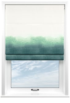 Bluebellgray Ombre, Teal - Roman Blind